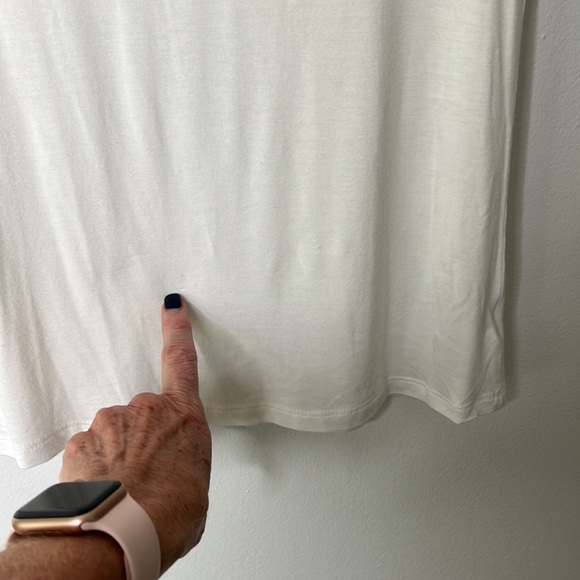 Bebe Logo Rhinestone Tee in White, Size Large. - Picture 7 of 9